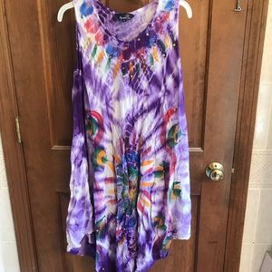 Tie dye flowy dress